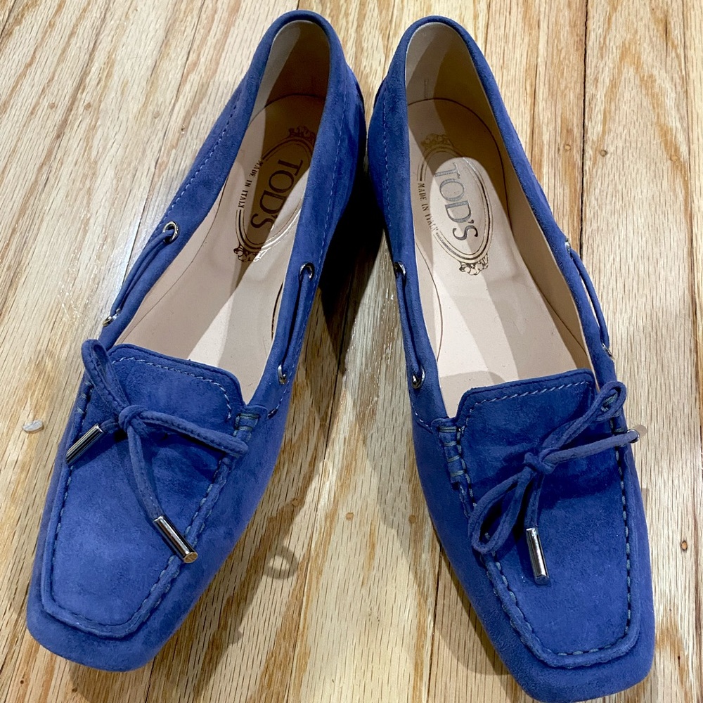 Tod’s Denim Blue Gommino Driving Shoes
